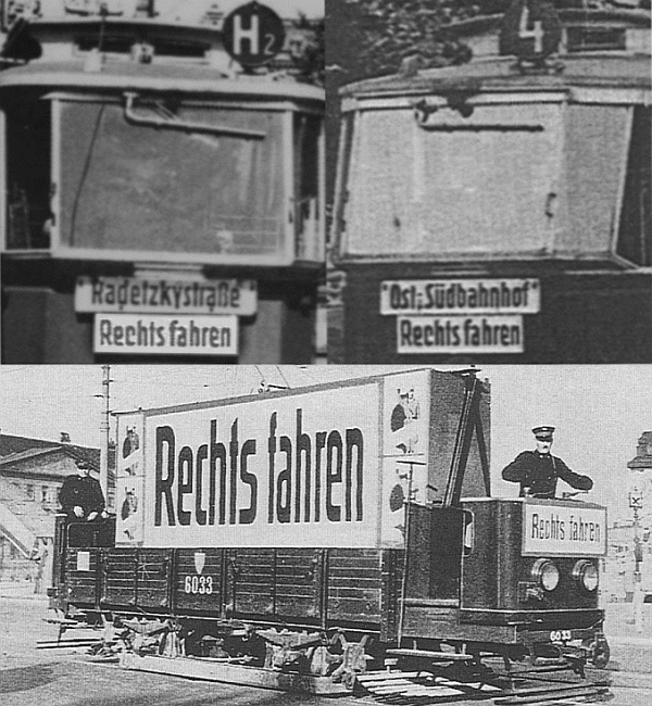 Rechts fahren, Stra&szlig;enbahn